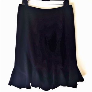 DRAMA Black Ruffle Bottom Pencil Skirt, Sz 12